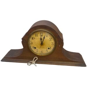 Antique Sessions Mantel Clock‎ 8 Day Pendulum Key Wind Wooden Patina